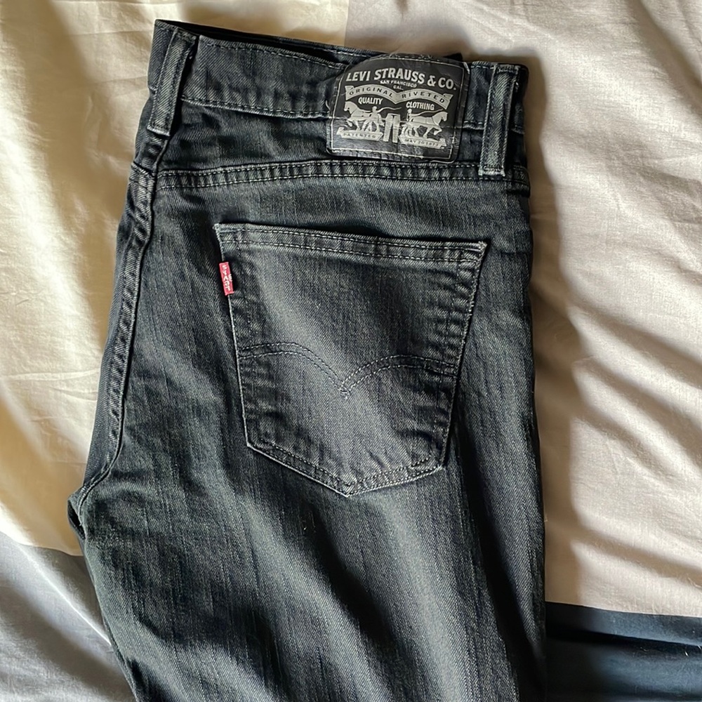 LEVIS BLACK VINTAGE JEANS SLIM 33X34
